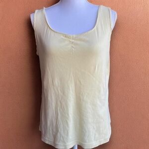 Y2K Baby Yellow Tank with Rouched Chest